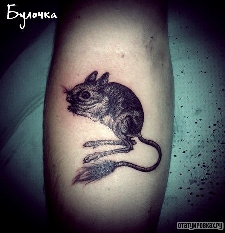 Фотография татуировки под названием «Тушканчик»