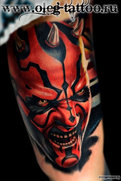 Фотография татуировки под названием «Дьявол»