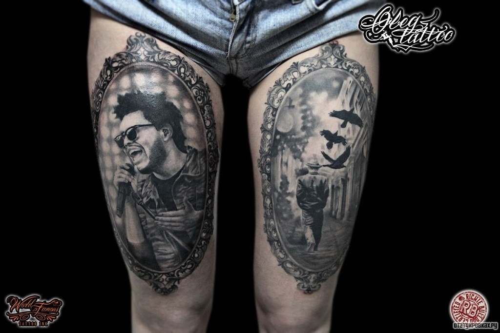 Фотография татуировки под названием «Портрет певца»