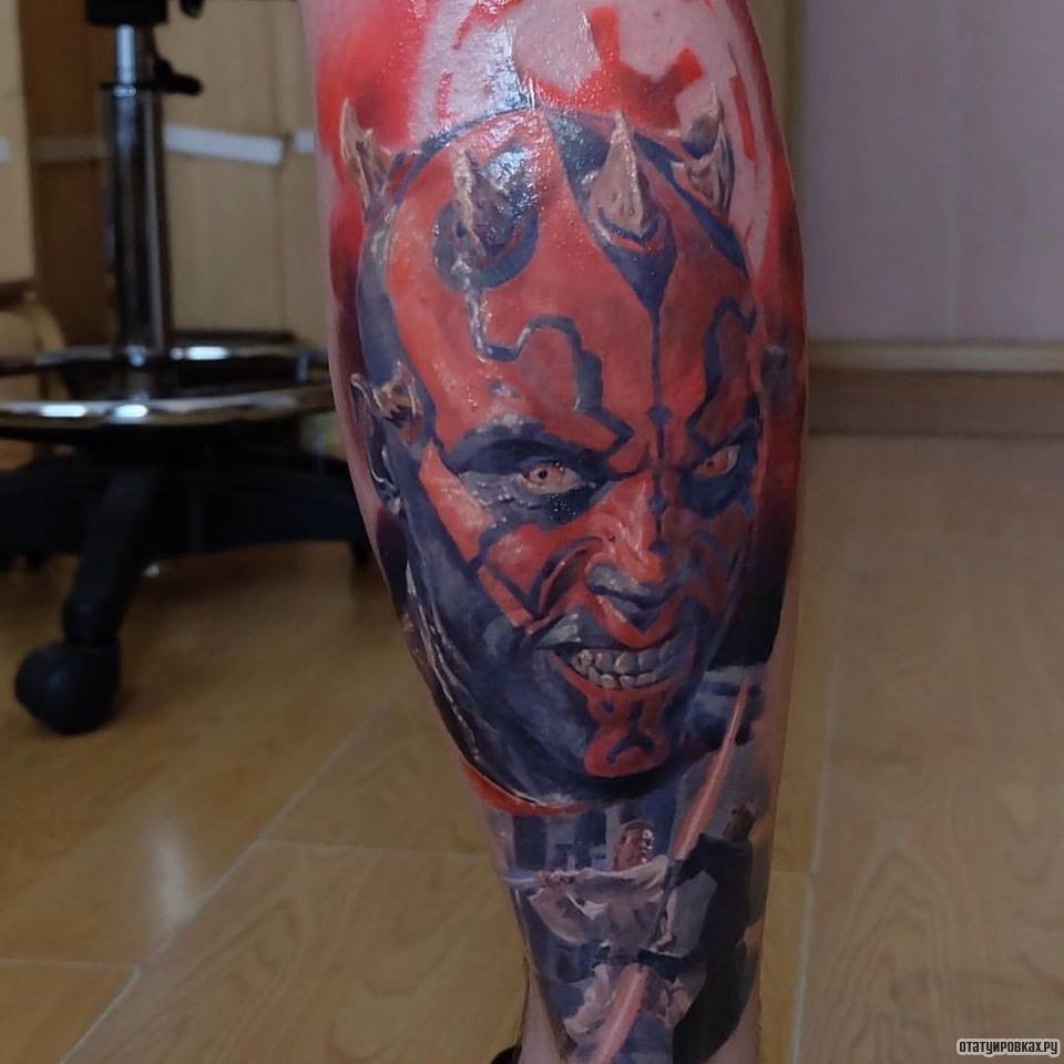 Фотография татуировки под названием «Красный дьявол»