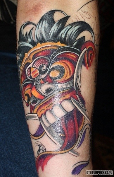 Фотография татуировки под названием «Демон майя»